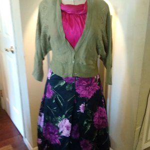 Mossy Green Beaded & Crochet Shrug